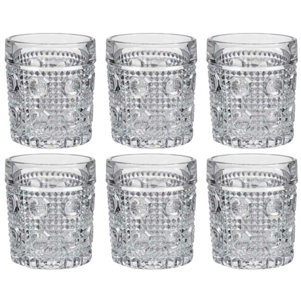 Фото - Набір склянок для віскі Bohemia Diamond Eyes 320 мл 6 шт. (024-456)
